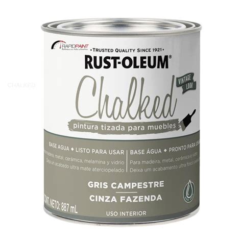 Rapid Paint CHALKED GIZ CINZA CAMPESTRE 837ML RUST OLEUM LATA