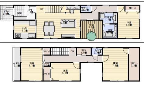 間口5m、狭い敷地に建つ間取り 新築間取り 間取り 住宅 間取り 20坪 間取り