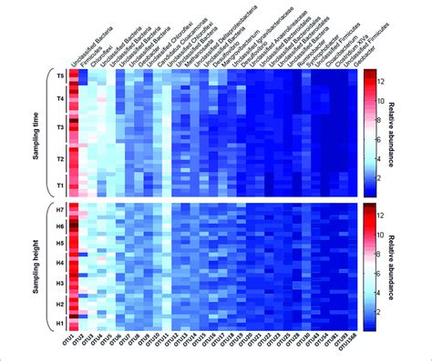 Heatmap Of Dominant Otus The Relative Abundance And Taxonomic