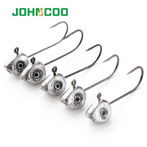 Johncoo 10pcs Mini Jig Head Hook 0 5g 1g 2g 3g 4g 5g Jigging Hook