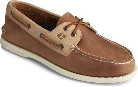 Sperry Mens Authentic Original Plushwave Boat Shoe Sahara Oatmeal