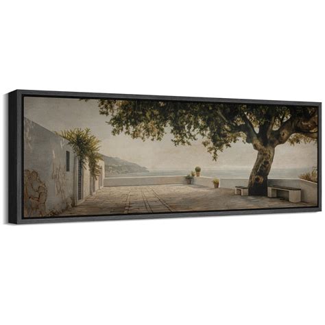Idea4wall Coastal Beach Tranquil Seaside Patio With Tree And Ocean View