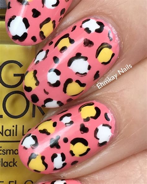 Ehmkay Nails Pink Leopard Nail Art