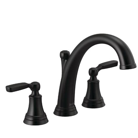 Delta Woodhurst Handle Deck Mount Roman Tub Faucet Trim Kit In Matte