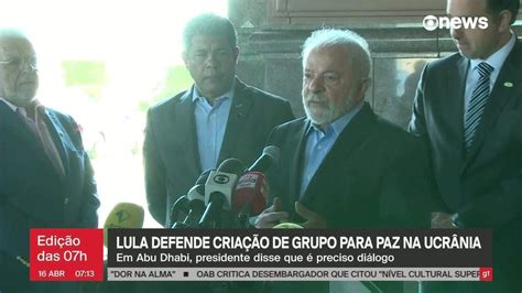 Em Abu Dhabi Lula diz que decisão sobre guerra na Ucrânia foi tomada