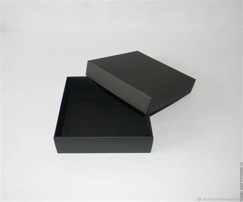 Коробка "крышка-дно", черная, 14x14x4 см купить в интернет-магазине ...