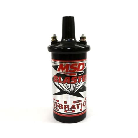 MSD 8222 Black Blaster 2 High Vibration 45kv Ignition Coil Epoxy Off