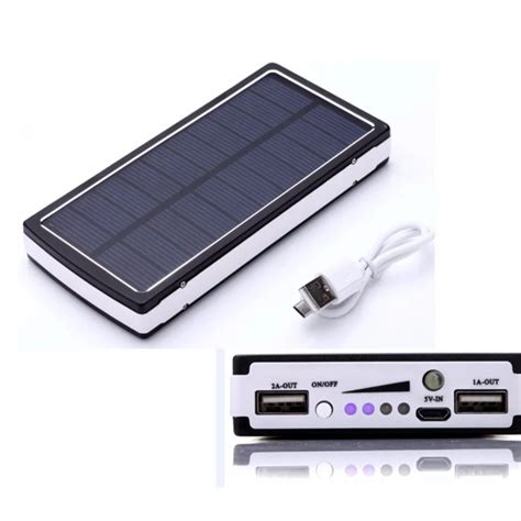 Solar Power Bank 20000MAH Real Capacity Solar Charger external Battery ...