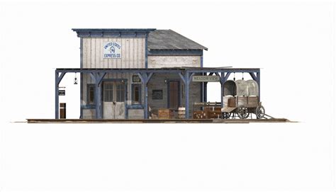 3D Wooden Old Train Station - TurboSquid 1617644