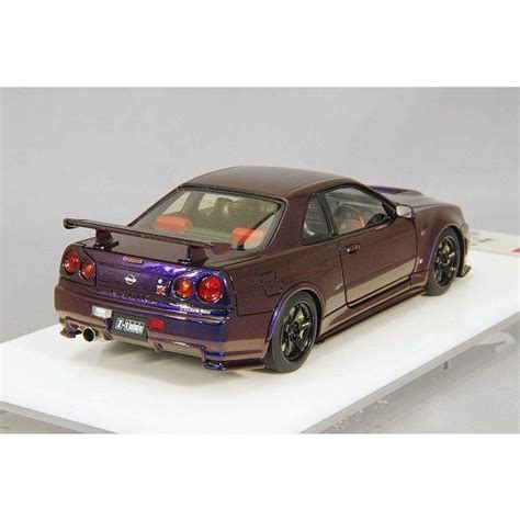 ミニカー完成品 アイドロン 143 ニスモ R34 Gt R Z Tune ミッドナイトパープル3 再生産 Em396eキッドボックス