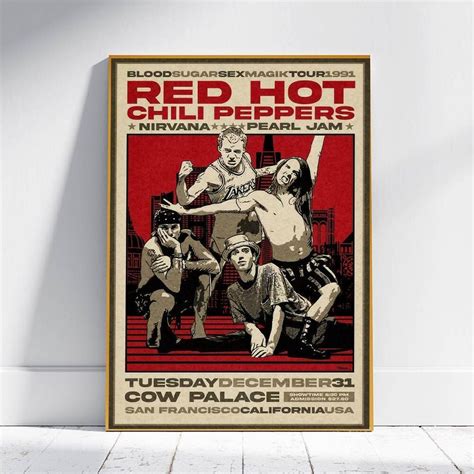 Red Hot Chili Peppers Concert Poster Sold By Merwin Grayson SKU OFF Printerval