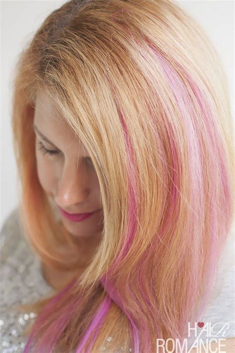 How To Diy Pink Highlights In Your Hair Hair Romance Pink Hair