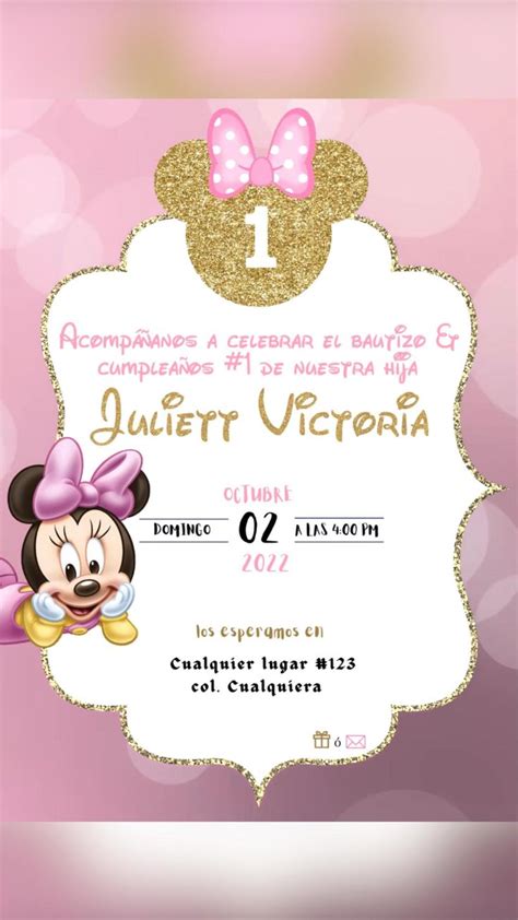 Video Invitaci N Minnie Mouse Invitacion Animada Minnie Mouse Fiesta