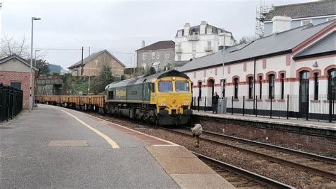 Freightliner 66533 Working 688F 1305 Truro To Westbury Down T C Passing