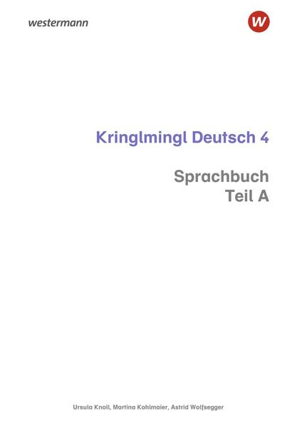 Kringlmingl Deutsch Sprachbuch Kringlmingl Deutsch Sprachbuch