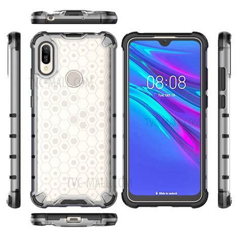 Honeycomb Tpu Pc Silicone Phone Cover For Huawei Y6 2019 With