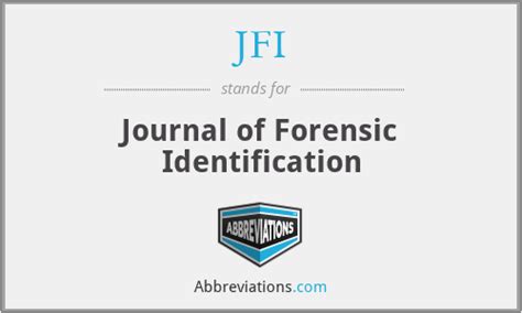 What Is The Abbreviation For Journal Of Forensic Identification