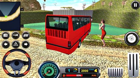 Uphill Offroad Bus Driving Sim Gameplay Driving Bus In