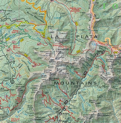 Southwest Colorado Trails - Latitude 40° maps