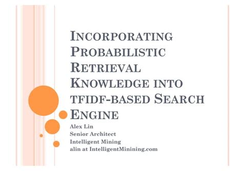 Probabilistic Retrieval | PPT 