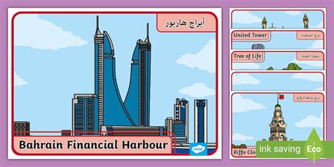 Bahrain Landmarks KS1 Display Posters Lehrer Gemacht