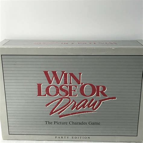 Win Lose Or Draw Picture Charades Game Party Edition Vintage