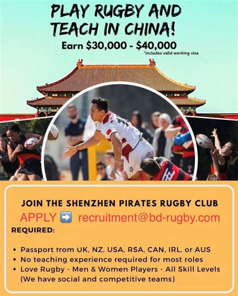 Rugby Vacancies On Twitter Players Needed All Positions Shenzhen