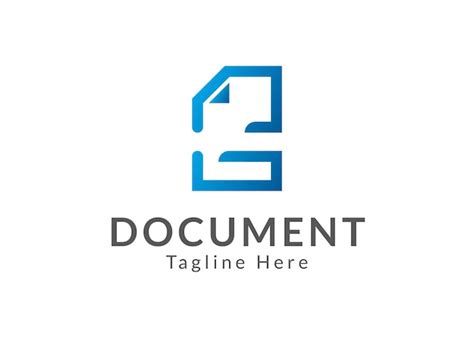 Ilustração vetorial de design de modelo de logotipo de documentos para