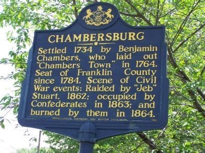 Chambersburg Marker. Click for full size. | Historical marker ...