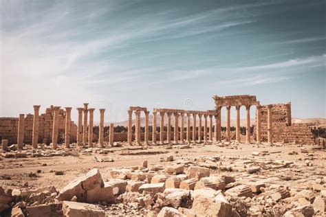 Ancient Ruins Of Palmyra In Syria Editorial Image Image Of Ruins