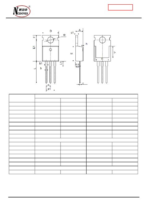 Nce H Datasheet Pages Ncepower Nce N Channel Enhancement Mode