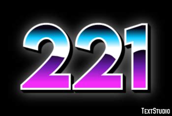 221 Text Effect and Logo Design Number