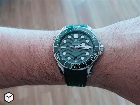 Rubber Strap For OMEGA® Seamaster Diver 300M Co-Axial 42mm Green ...