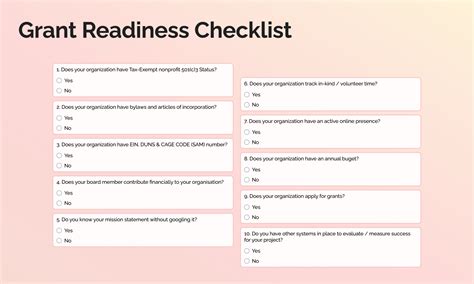 Nonprofit Grant Readiness Guide Checklist Template Instrumentl