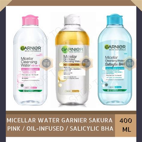 Jual Garnier Micellar Water Salicylic Bha Blue Ml Sakura Pink