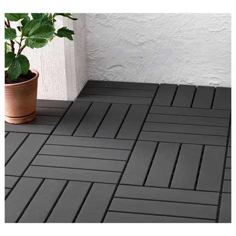 Ikea Runnen Decking Outdoor Dark Gray Patio Flooring Outdoor Flooring Building A Deck