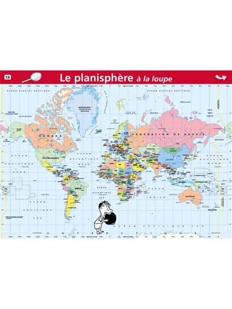 Mini Poster Petit Nicolas N Plani A La Loupe Les Continents