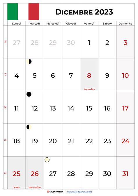 Calendario Dicembre Stampabili Gratuiti Con Festivit