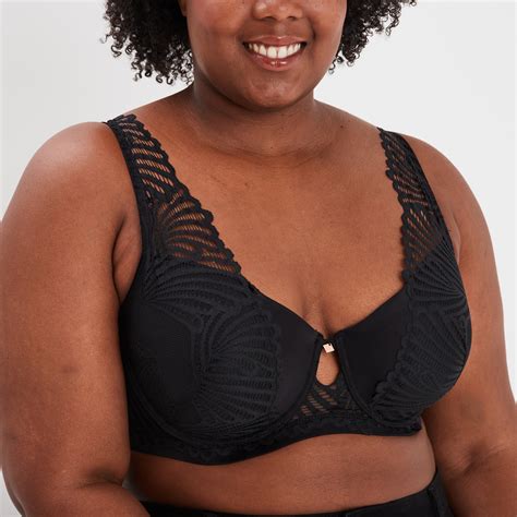 Soutien Gorge Foulard à Dentelle Noir Femme Grande Taille La Halle