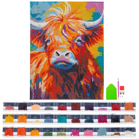 Highland Cow Diamond Art Canvas Kit | Hobby Lobby | 6298095