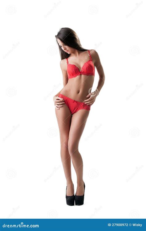 Beauty Woman Posing In Lingerie Stock Photo Image Of Isolated Bikini