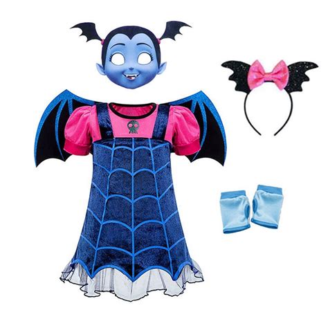 Girls Vampirina Cartoon Costume Vampirina Skirt Set Cosplay Outfit