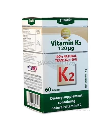 JutaVit K2 vitamín D3 vitamín K1 vitamín 60ks Biocentrum plus