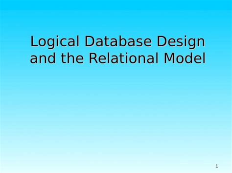 Ppt Logical Design Dokumen Tips