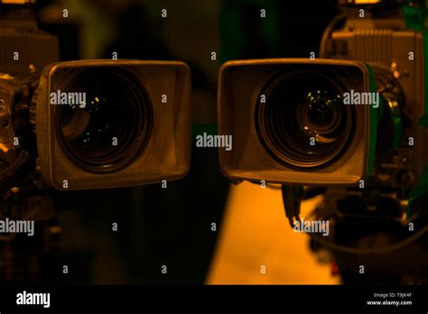 Television cameras in TV studio Stock Photo - Alamy