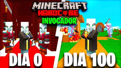 SOBREVIVÍ 100 DÍAS COMO UN INVOCADOR EN MINECRAFT HARDCORE Esto es