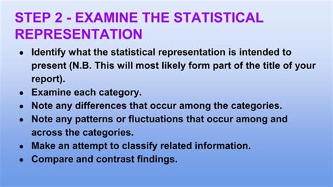 Steps In Writing A Statistical Reports Ppt