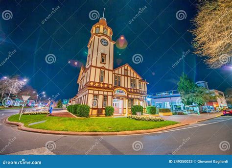 Rotorua, New Zealand - September 1, 2018: Night View of Rotorua Tourism ...