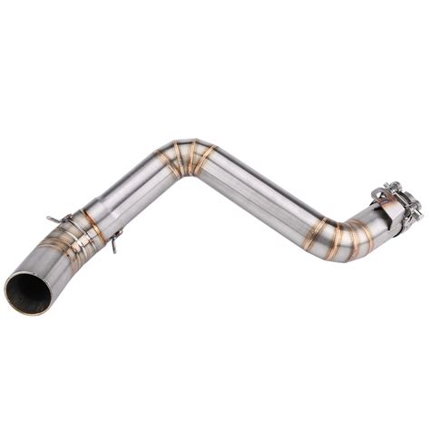 Motorcycle Full Exhaust System Vent Middle Pipe Link Connect For