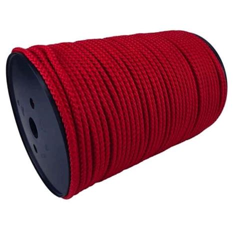 10mm Red Braided Polypropylene Bondage Rope 100 Metre Reel